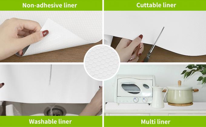 Шелф Лайнер Кухонный шкаф Скидки Мат 11,8 дюймов Широкий х 13 футов Длинный, Неклеительный EVA Пластмассовый стиральный 0