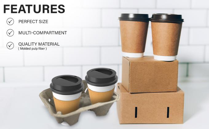 4 стакана целлюлозного волокна для напитков для 8-32 унций стаканов - биоразлагаемый и отличный для всех ваших потребностей в напитках 0