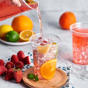 16 Оц прозрачные чашки с купольной крышкой, одноразовые пластиковые чашки для питья, 16 Оц идеальные чашки для мороженого кофе, смузи 2