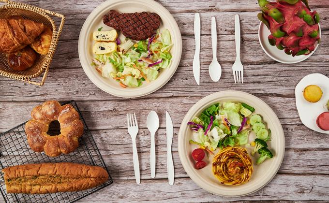 100% компостируемые 10 дюймовые бумажные пластины, тяжелые бумажные пластины, одноразовые биоразлагаемые экологически чистые сахарные тростники 4