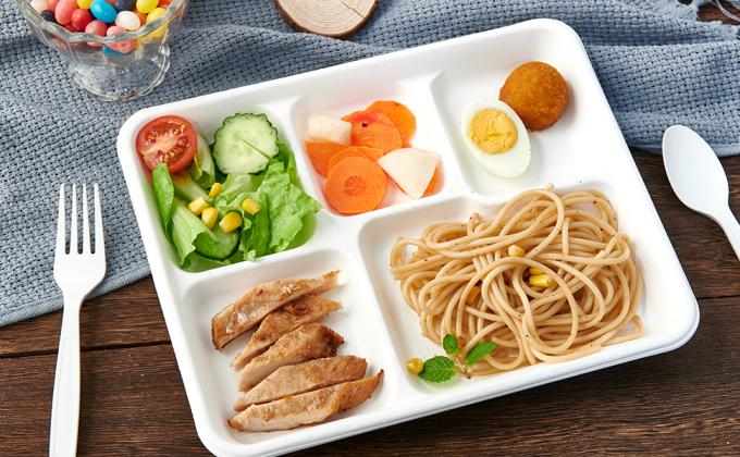 5 Плиты для отделений, 125 упаковок одноразовых бумажных пластинок, биоразлагаемые пластины сахарного тростника, экологически чистые школы 0