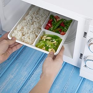 Компостируемые 6 отделных тарелок, 90 упаковок отделных бумажных тарелок, 12,5 * 8,6 дюймов одноразовые школьные обеденные подносы 2