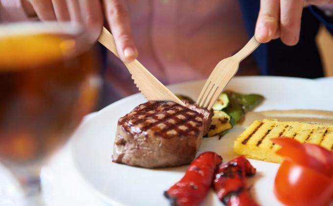 Одноразовая наружная посуда из бамбука, стопроцентная посуда из бамбука, деревянная посуда, экологически чистая, компостируемая посуда 8