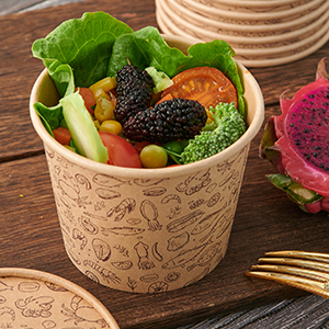 12 унций бумажные контейнеры с вентилируемыми крышками, кружки для крафт-продуктов, контейнеры для супа, кружки с крышками, одноразовые миски для супа 3