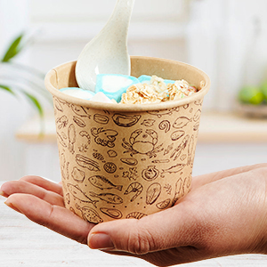 12 унций бумажные контейнеры с вентилируемыми крышками, кружки для крафт-продуктов, контейнеры для супа, кружки с крышками, одноразовые миски для супа 4