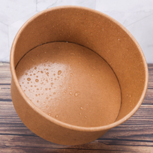 Крафт бумажные миски с крышкой, 25 унций одноразовые суп салат подавать миски, чтобы пойти контейнер пищи для десерта вечеринки 2