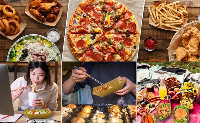 Крафт-бумага перерабатываемая экологически чистые лодки для подачи пищи Вывозить блюда Подносы для пищевых блюд Вечерние принадлежности для тако, начо 3