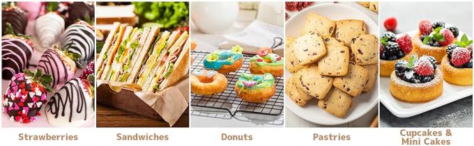 Прозрачные крышки, 8х5 дюймовые большие одноразовые пекарни, контейнеры для пищи для кусочков пирога, кексов, бутербродов 9