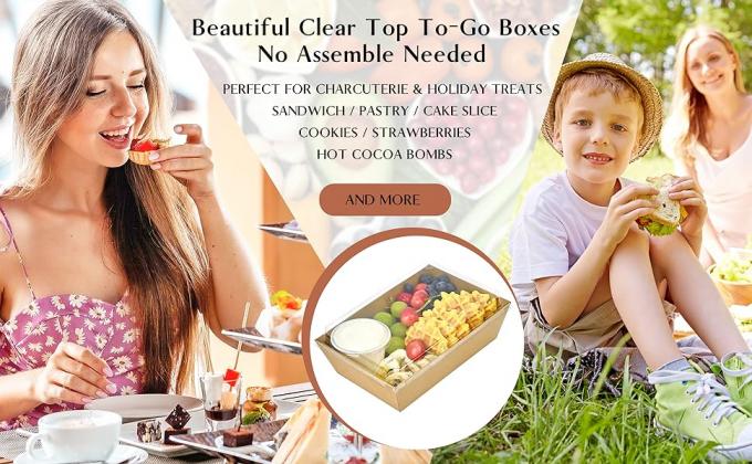 Большие коробки с шоколадными изделиями с крышками 8х6 дюймов, 20 упаковки для еды 2