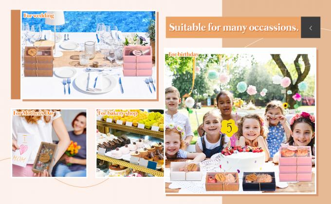 Четырехугольный kraft бумаги ящик коробки с окном домашние ящики для мыла kraft коробка с тегами юта нить для ювелирных изделий 5