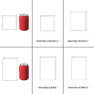 Квадратные коричневые коробки Kraft Heavy Duty Paper Gift Box с прозрачными окнами 3.3x3.3x1.2 для вечеринок 1