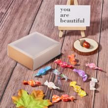 Квадратные коричневые коробки Kraft Heavy Duty Paper Gift Box с прозрачными окнами 3.3x3.3x1.2 для вечеринок 4