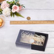 Квадратные коричневые коробки Kraft Heavy Duty Paper Gift Box с прозрачными окнами 3.3x3.3x1.2 для вечеринок 6