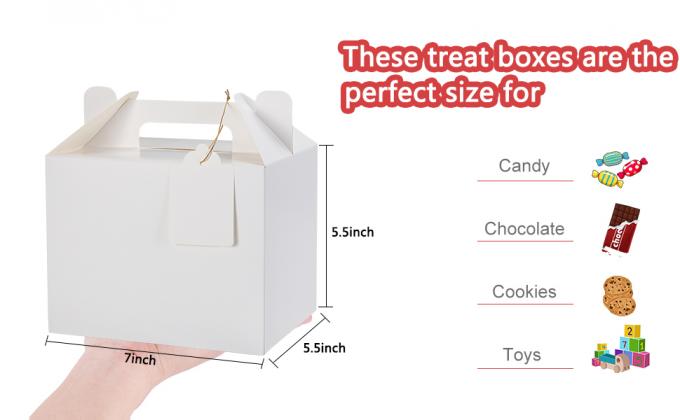 Белые коробки с угощениями, коробки для вечеринок, коробки для подарков, коробки для детских праздников, свадеб, детских душ, с меткой 2