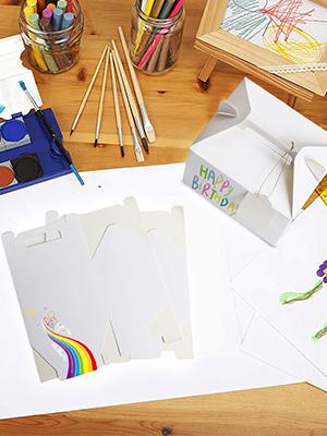 Белые коробки с угощениями, коробки для вечеринок, коробки для подарков, коробки для детских праздников, свадеб, детских душ, с меткой 1