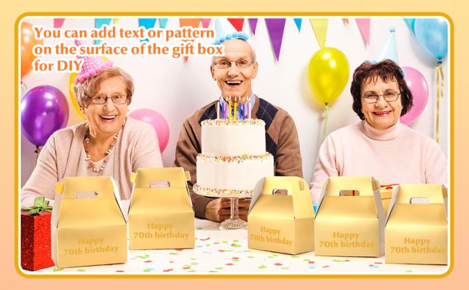 Габл Конфеты коробки, маленькие лакомства Подарки с ручкой, десертные коробки Подарок для свадьбы, день рождения 6