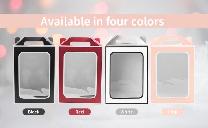 Большие подарочные коробки, 10 шт. бумажные пакеты с прозрачным окном, 9,8 x 7 x 5,1 дюйма 1