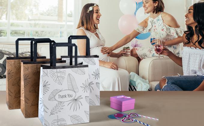 Подарочные пакеты из голографической фольги с ручками, многоразовые радужные подарки для детского душа, дня рождения, свадьбы 8