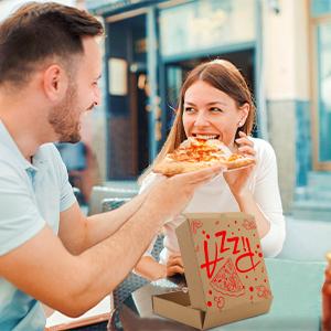 Коробки с пиццей из гофрированной бумаги Коробки для вывоза контейнеров Подарочные пакеты Коробки для вывоза Почтовая доставка Складный ящик 2