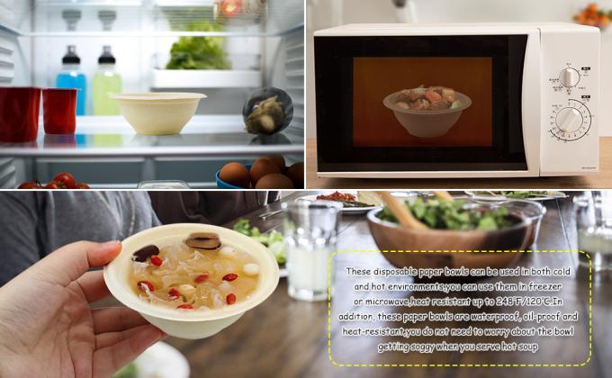 Компостируемые 8 унций, маленькие одноразовые чили-кувшины, бумажные кувшины из переработанной бумаги для горячего супа, мороженого, салата, супа, закуски, десерта 2