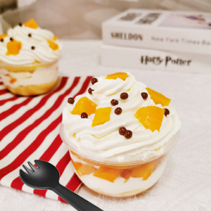 Пластиковые чашки мороженое чашки купольные крышки, 180 мл / 6 унций Сундае десертные чашки для мороженого кофе холодные напитки замороженный йогут 2