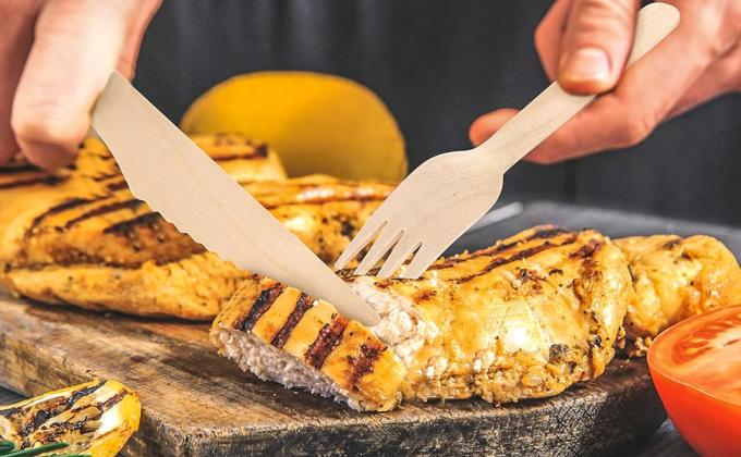 Деревянный набор столовых приборов - альтернатива пластику, экологически чистый, биоразлагаемый, компостируемый набор столовых приборов - деревянные ложки 0