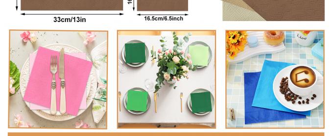 Полотенцы 2 слоя Неотбеленные коричневые Полотенцы мягкие одноразовые Полотенцы для кухни, вечеринки, свадьбы, ужина 3