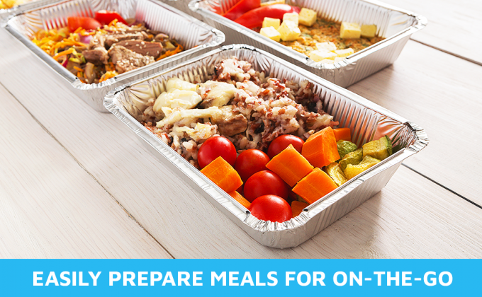 9x13 Консервы для приготовления пищи, выпечки и общественного питания Тяжелые одноразовые кулинарные принадлежности Паровые столовые подносы для буфетов и приготовления пищи 4