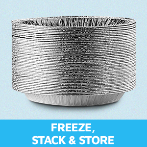 9 ′′ Алюминиевая фольга Пирожные сковороды ∙ ∙ Круглые одноразовые контейнеры Угловые стены Торт Печь, хранить, подавать и разогревать 6