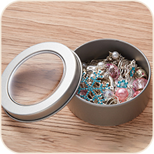 2 унции металлические оловянные банки круглые пустые контейнеры мазь банки с прозрачным винтовым крышкой для кухни, офиса, свечей, конфеты 6