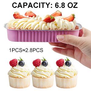 Панели для хлеба с крышками из алюминиевой фольги Мини-панели для тортов, прямоугольные консервы для выпечки Контейнеры для хлеба для кексов 4