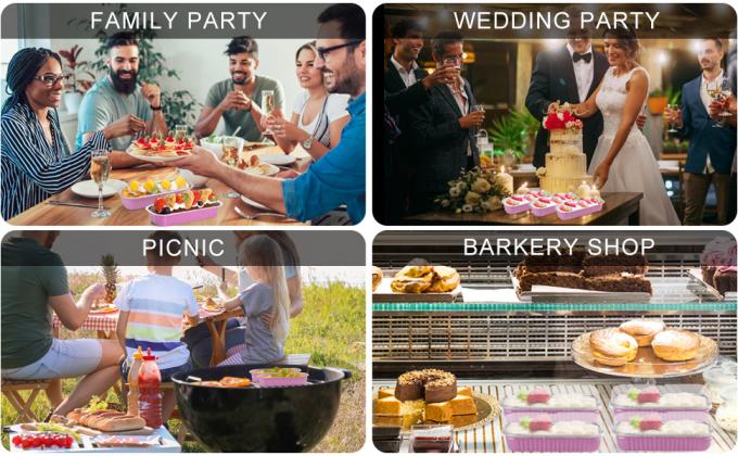 Панели для хлеба с крышками из алюминиевой фольги Мини-панели для тортов, прямоугольные консервы для выпечки Контейнеры для хлеба для кексов 6