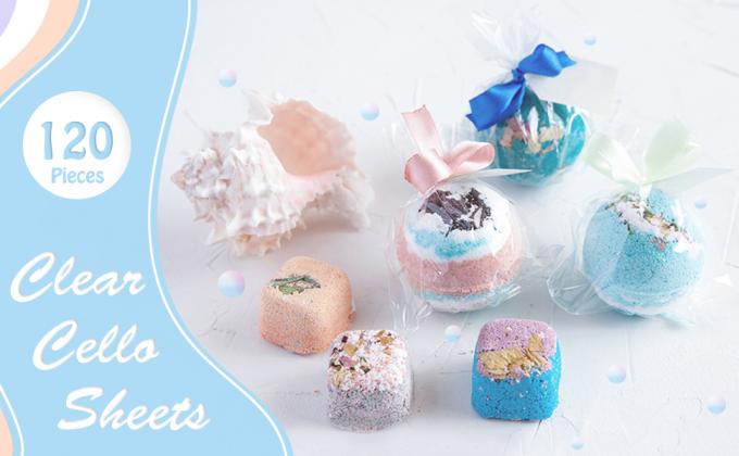 Прозрачные целлофанные листы, 7.5x7.5 дюймовые виолончелистые листы, целлофанная обертка для конфеты, самодельное искусство, ремесла, украшения и многое другое 0