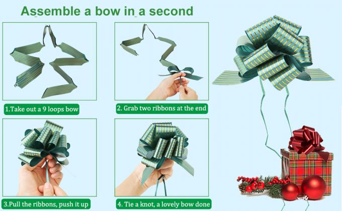 Металлическая Роза Золотая, Красная, Золотая, Серебряная Подарочная обертка Сборник для вытягивания лука, 6 дюймов большой 4 ', разнообразная лента для подарочной корзины 11