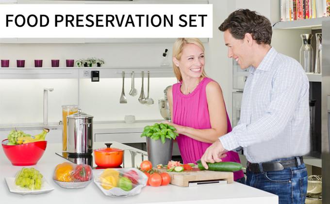 Кулинарные элементы многоразовые покрытия мисок с эластичным, пластиковым покрытием для хранения продуктов питания для остатков 8