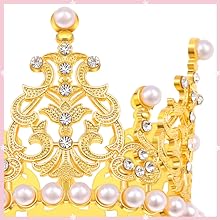 Золотая короновая тортовая накладка, 6 штук тортовая накладка с днем рождения, украшения для тортов принцессы короны, мини-короны для цветов 1