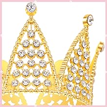 Золотая короновая тортовая накладка, 6 штук тортовая накладка с днем рождения, украшения для тортов принцессы короны, мини-короны для цветов 3