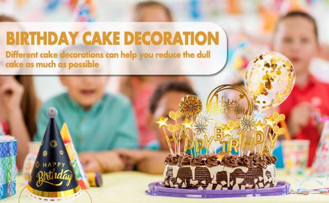 С днём рождения Торт Топер набор С днём рождения Торт Топер Письма Торт Свечи Топеры Конфети Баллоны Звезды Сердца 0