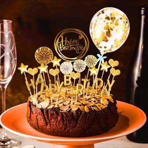 С днём рождения Торт Топер набор С днём рождения Торт Топер Письма Торт Свечи Топеры Конфети Баллоны Звезды Сердца 5