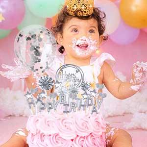 С днём рождения Торт Топер набор С днём рождения Торт Топер Письма Торт Свечи Топеры Конфети Баллоны Звезды Сердца 6