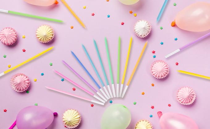 Радужные рождественские свечи - Красочные рождественские свечи Тортовые свечи Тортовые свечи Для дня рождения, свадьбы и удачи 9