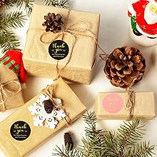 Благодарю вас за поддержку моего малого бизнеса наклеенные этикетки, 3 цвета, 1 дюйм 2000 штук, 4 рулона, каждая рулона 5