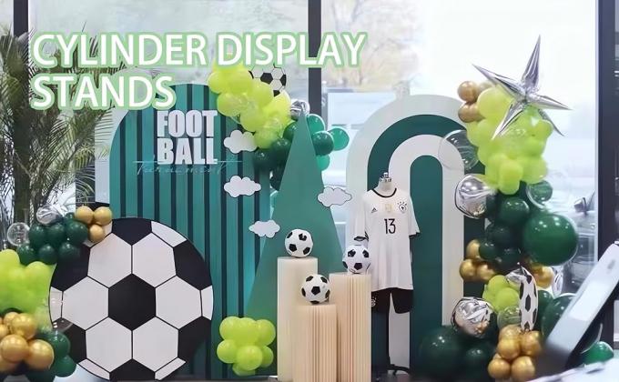 Цилиндровые стойки для вечеринок, цилиндровые столы Пьедестальный стойка для вечеринок Белый круглый цилиндр для выставки Тортовый стол 0