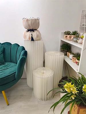 Цилиндровые стойки для вечеринок, цилиндровые столы Пьедестальный стойка для вечеринок Белый круглый цилиндр для выставки Тортовый стол 2