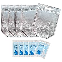 Изолированный обеденный мешок с замком и ручкой, многоразовые прохладительные и тепловые мешки, прохладительный мешок, горячий и холодный, идеально подходит для бутерброда 1