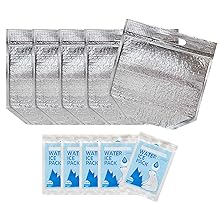 Изолированный обеденный мешок с замком и ручкой, многоразовые прохладительные и тепловые мешки, прохладительный мешок, горячий и холодный, идеально подходит для бутерброда 3