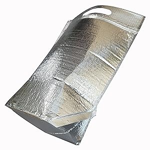 Изолированный обеденный мешок с замком и ручкой, многоразовые прохладительные и тепловые мешки, прохладительный мешок, горячий и холодный, идеально подходит для бутерброда 5