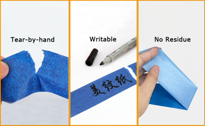 Прочная лента для краски, маскировка для мастерства и искусства, клеящая лента для краски, легкая для удаления 2