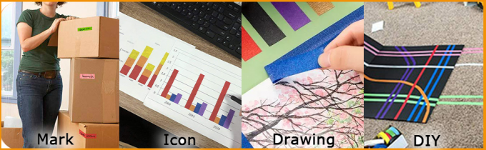 Прочная лента для краски, маскировка для мастерства и искусства, клеящая лента для краски, легкая для удаления 9