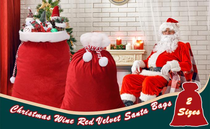 velvet santa bags